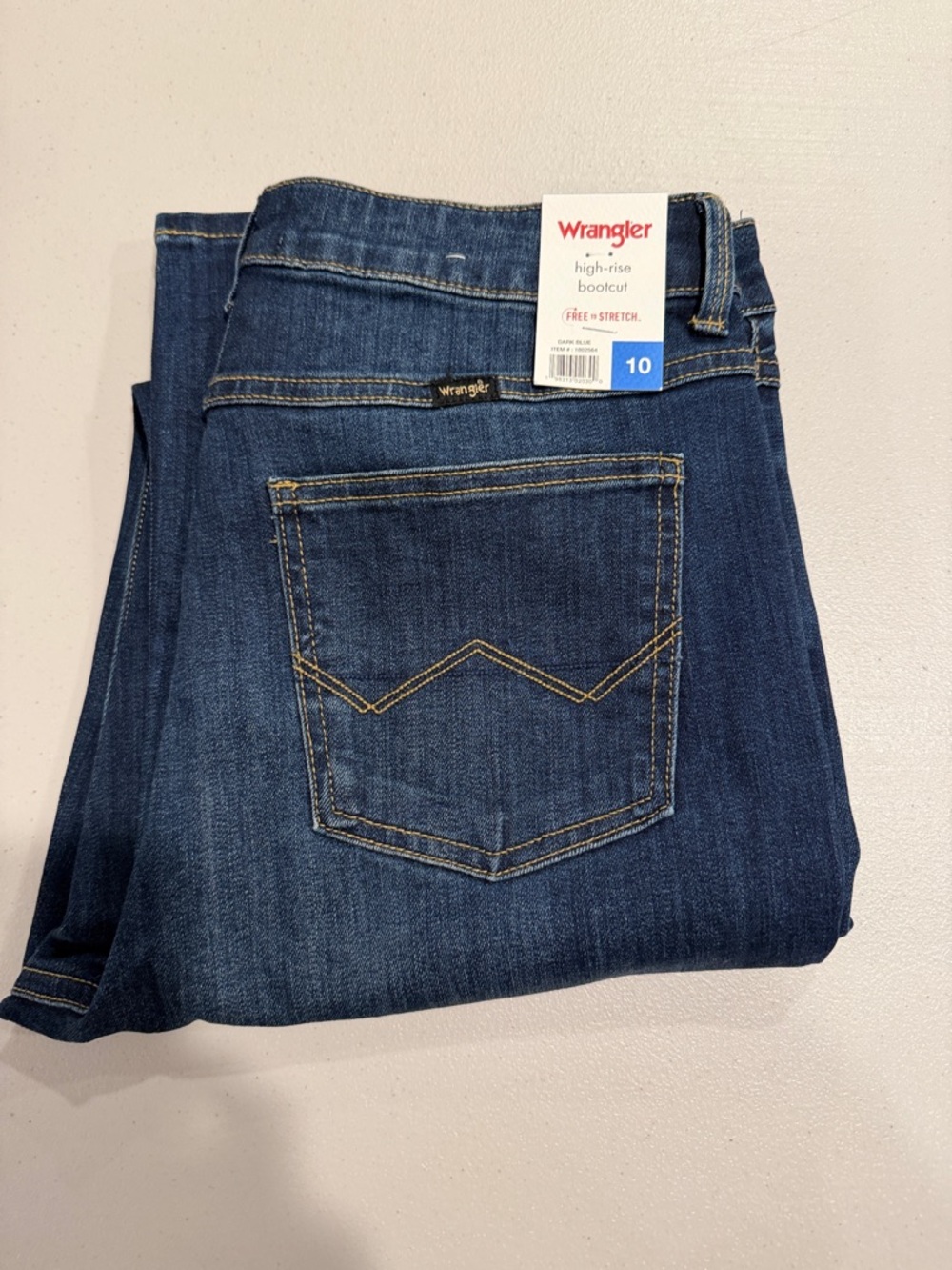 Wrangler Women size 10 Dark Blue High-Rise Bootcut Jeans